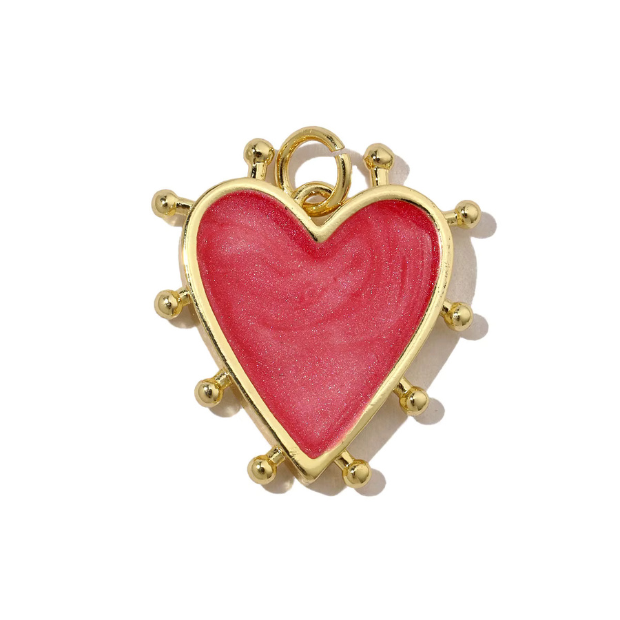 vnistar Anhänger und Ohrringe, 18 Karat Gold überzogen, Emaille, Zirkonia, Damen - Bild 1