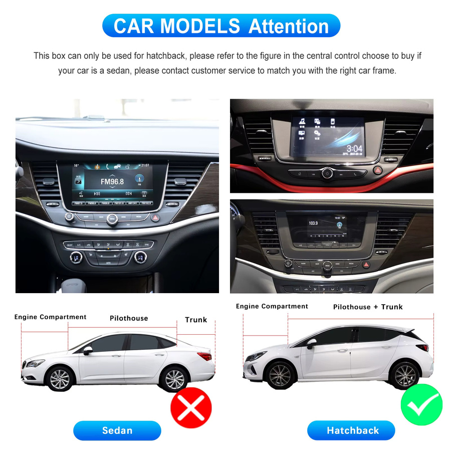 Camecho Wireless CarPlay und Android Auto Autoradio für BUICK Braun GS 2015 und Opel ASTRA K 2016-2020 Multimedia Player in Schwarz mit 4G WIFI GPS - Bild 2