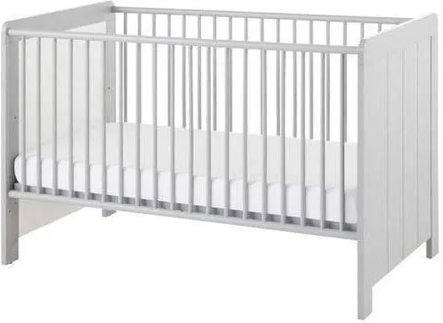 MID.YOU Gitterbett Nikola in Grau, B/T/H: 70 x 140 x 90 cm - Bild 1