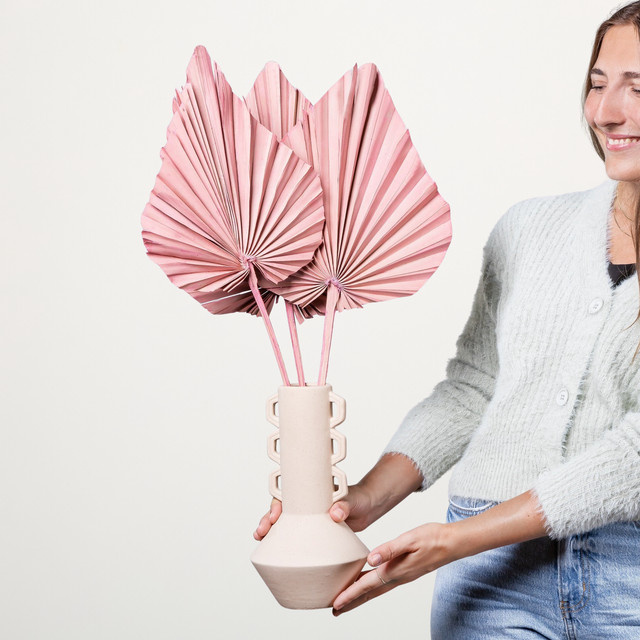 Trockenblumenbund Palm Spear von BLUME2000 in Rosa - Bild 1