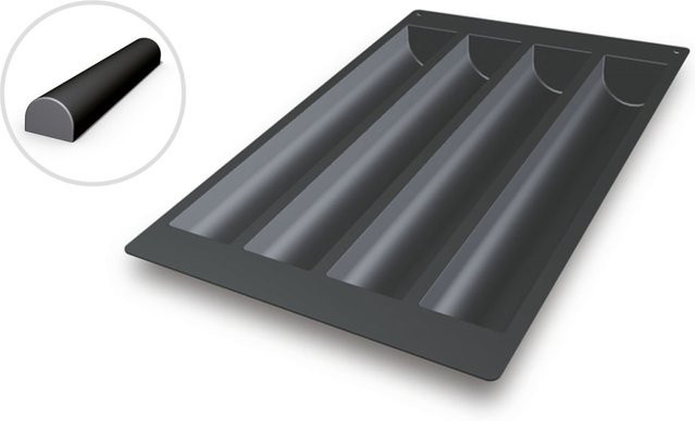 Schneider Silikonbackform Creme-Form in Schwarz, 2137 ml, B: 40 cm, T: 60 cm, H: 6,3 cm - Bild 1