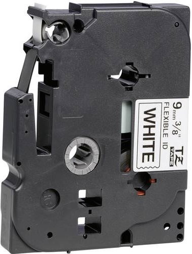 Brother Schriftbandkassette TZe-FX221 für P-touch, Farbe: Weiß, Schriftfarbe: Schwarz, Breite: 9 mm, Länge: 8 m - Bild 1