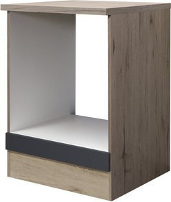 Flex-Well Exclusiv Herdumbauschrank Morena in Basaltgrau und Sonoma Eiche, B/H/T: 60 x 85 x 60 cm - Bild 1