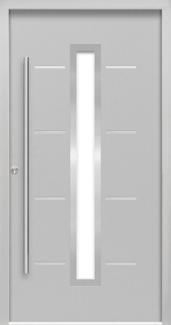 Haustür Thermospace Milano Prime in Grau mit Glaseinsatz und Anschlag Links, B: 100 cm, H: 210 cm - Bild 1