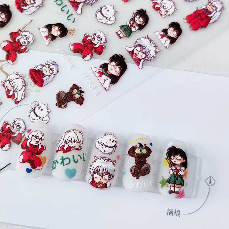 Bandai Nagel-Dekorationsaufkleber Kagome Higurashi Anime-Muster, Damen - Bild 2