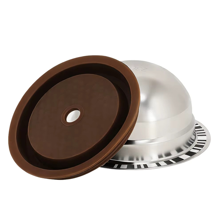 Nachfüllbare Kaffeekapseln aus Edelstahl für Delonghi Espresso-Kaffeemaschinen, Set in Silber, 3 Stück - Bild 3