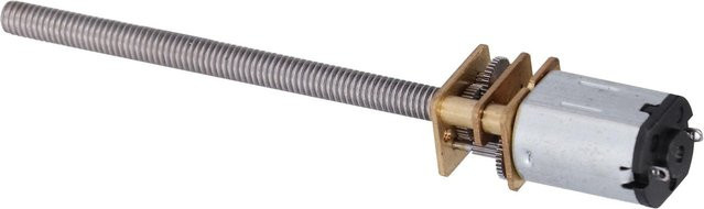 Sonoff DC 6V Linear Getriebemotor mit Schneckengetriebe M4x55mm in Silber und Messing - Bild 1