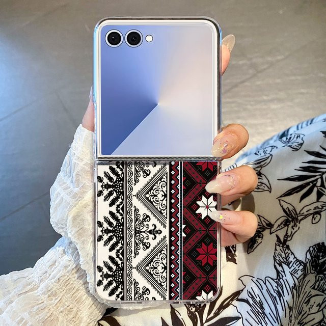 Handyhülle mit Vintage Totem Muster für Samsung Galaxy Z Flip7, Z Flip6, Z Flip5 und Z Flip4 in Multicolour aus Hard PC - Bild 1