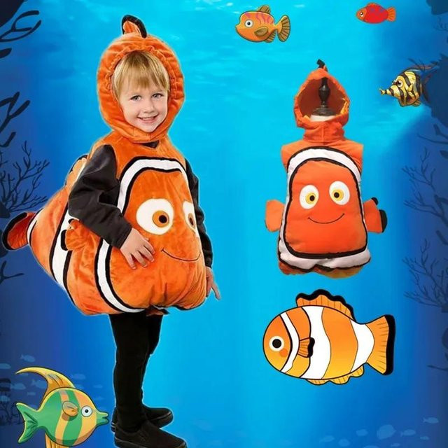 Potdemiel Disney Nemo Clownfisch Halloween-Kostüm, Overall Kopfbedeckungs-Set, Unisex - Bild 1