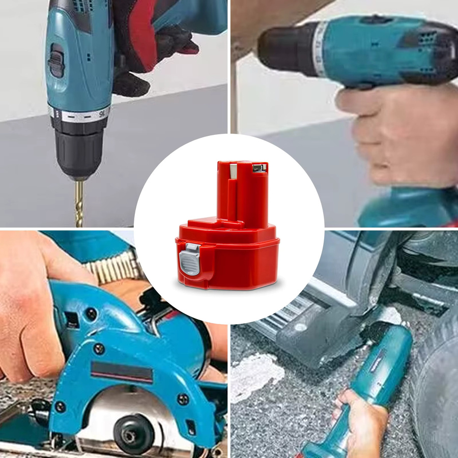 5er-Set Makita PA12 Akkus 12 V 4000 mAh Ni-Mh in Rot für Elektrowerkzeuge - Bild 4