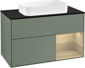V&B Waschtischunterschrank Finion in Eiche lackiert, Breite: 100 cm, Tiefe: 60,3 cm - Bild 1