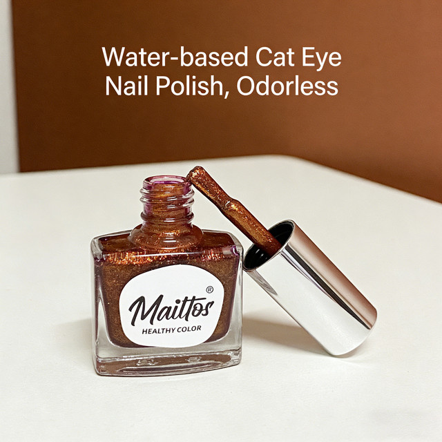 Braun Katzenauge-Nagellack, Braun, Schimmernd, 12 ml - Bild 1