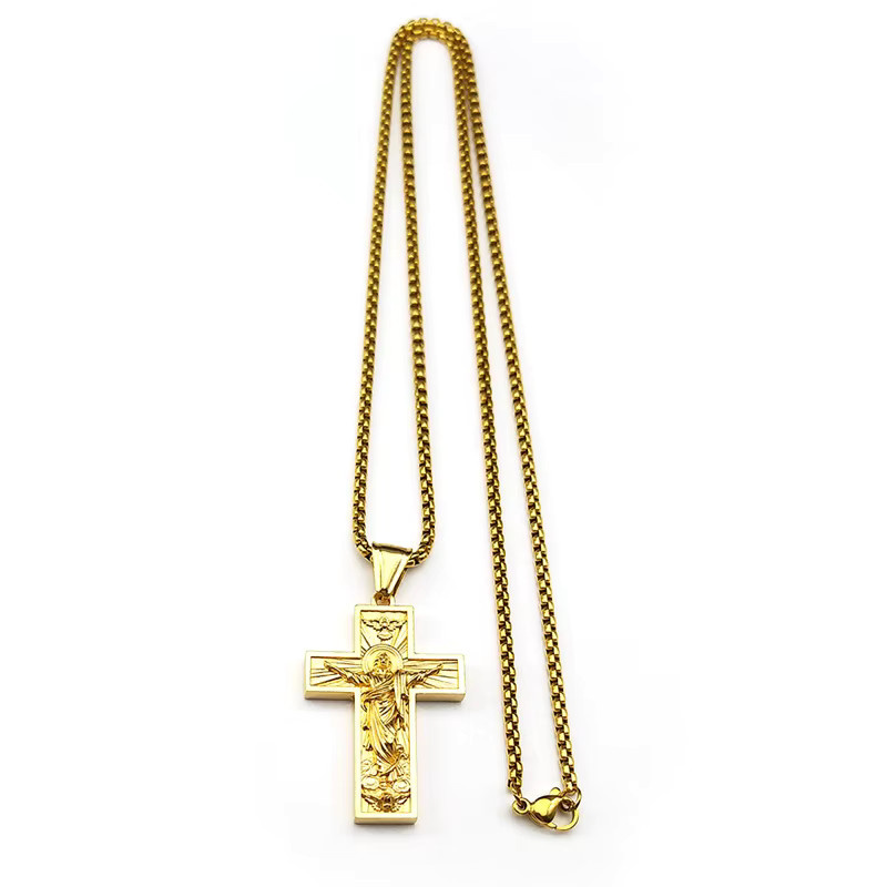 AFAWA Anhänger Halskette, Edelstahl, Gold, Unisex - Bild 3