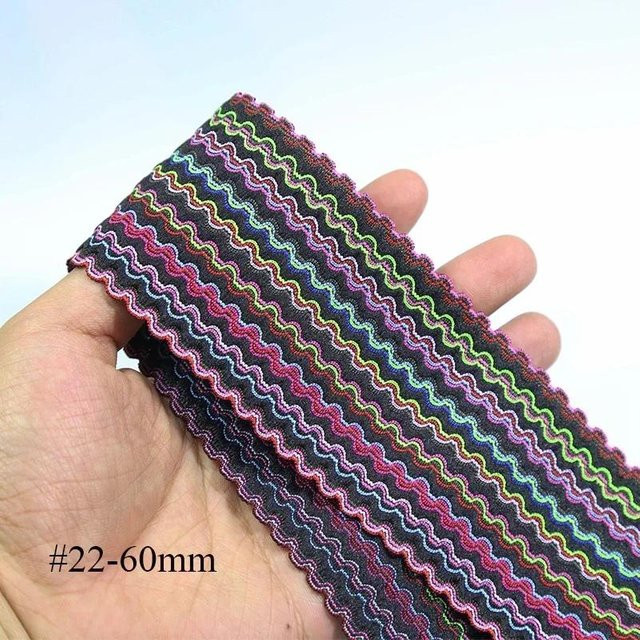 Meetee Jacquard Stretch Gurtband Elastisches Band für Hosenbund und Bekleidung, Breite: 50 mm, Mehrfarbig - Bild 1