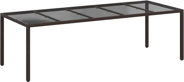 Furnicato Gartentisch aus Poly-Rattan in Braun, rechteckig, B/T/H: 250 x 100 x 75 cm - Bild 1