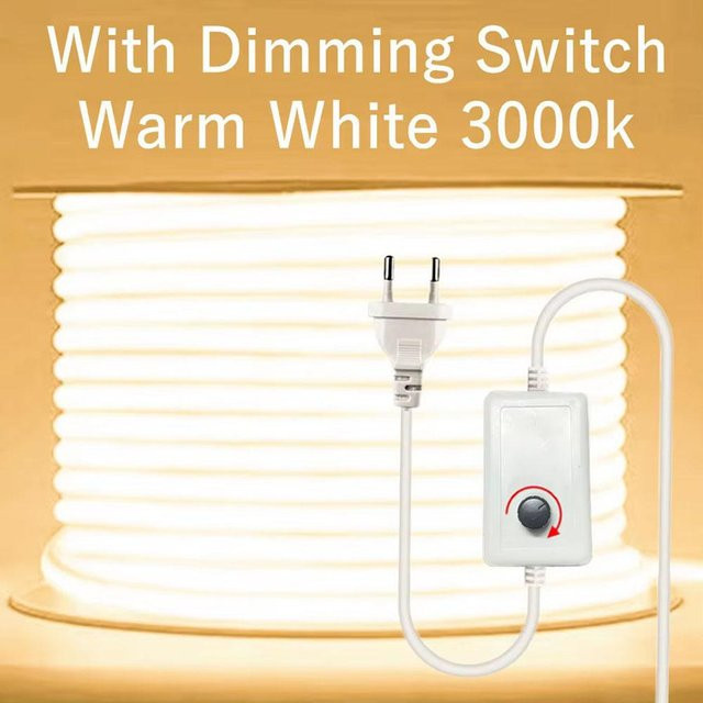 GuangZhouZhenqin COB LED-Streifen Wasserdicht mit Linse und Dimmer, 19m, Weiß, 220V - Bild 1