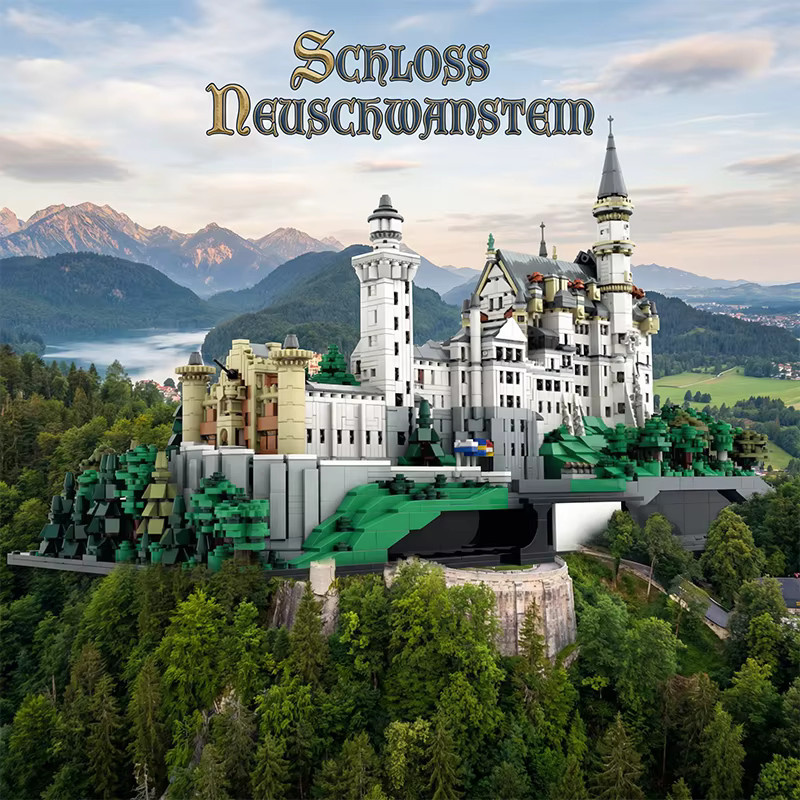 barweer Schwanensee-Gebäude-Sets, Mittelalterliche Burg-Architektur, Modulares Baustein-Modellbausatz, 6786 Teile, ab 14 Jahre - Bild 5