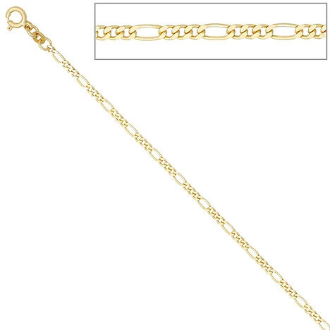 Colfem Figarokette 333 Gelbgold, 45 cm, Unisex - Bild 1