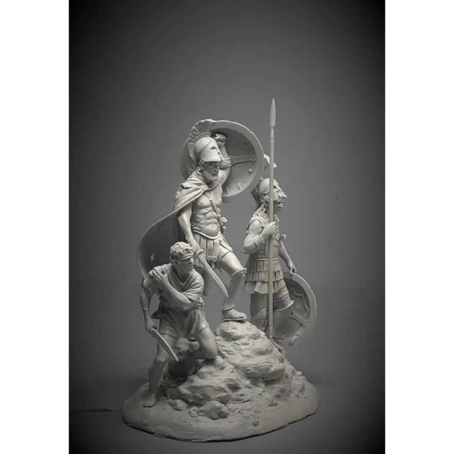 MEEKLION MODEL Antiker griechischer Krieger, Harzmodellbausatz, Militär, 3-teiliges Set - Bild 2