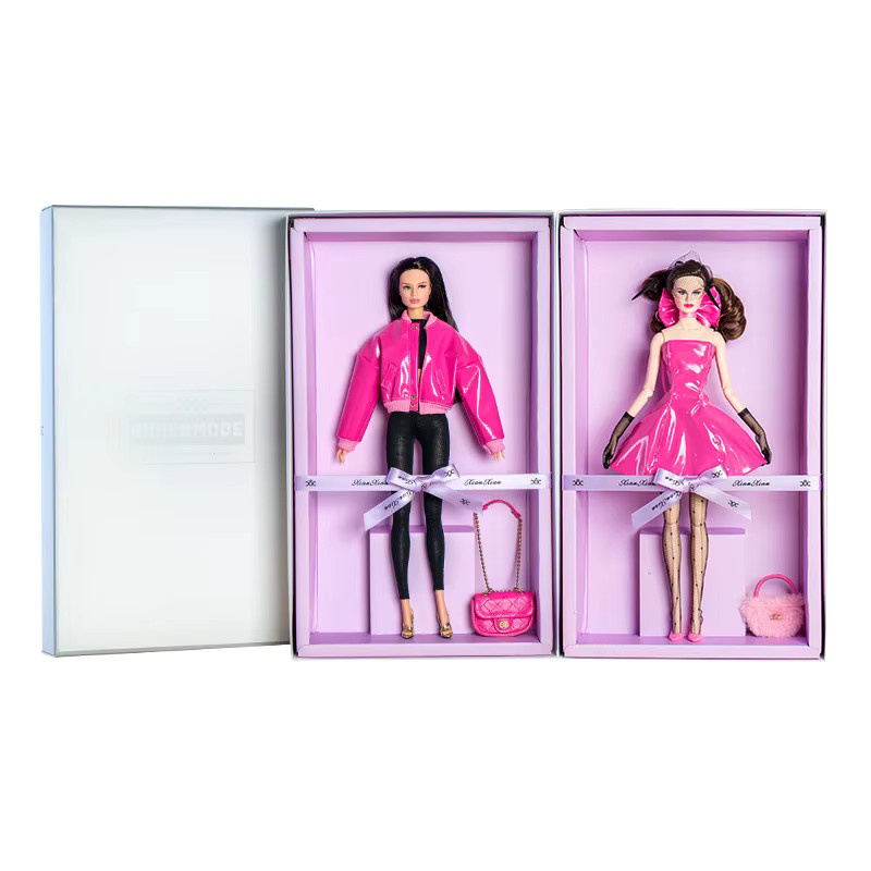 Xianxian Princess Sammler Puppe mit Kleidung und Halter in Rosa und Schwarz, Höhe: 32 cm - Bild 1