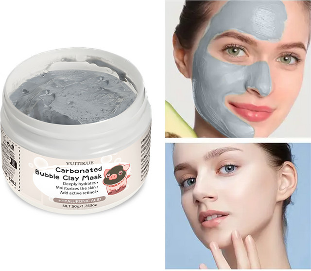 YUITIKUE Kohlensäurehaltige Blasen-Tonmaske mit Hyaluronsäure, 50g - Bild 1