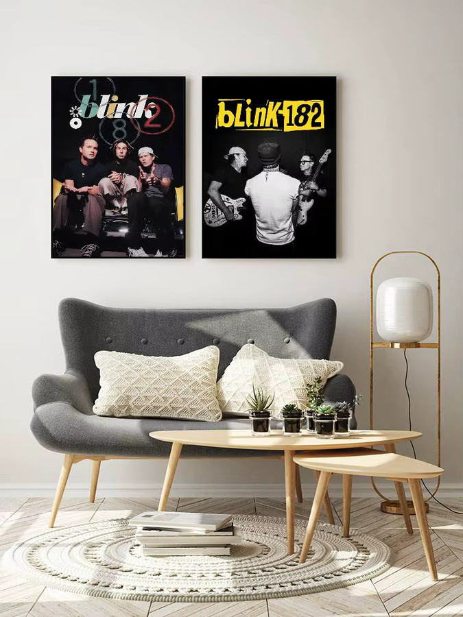 B-Blink 182 Poster Aufkleber Wasserdichte Wandkunst für Wohnzimmer und Schlafzimmer, Mehrfarbig - Bild 7