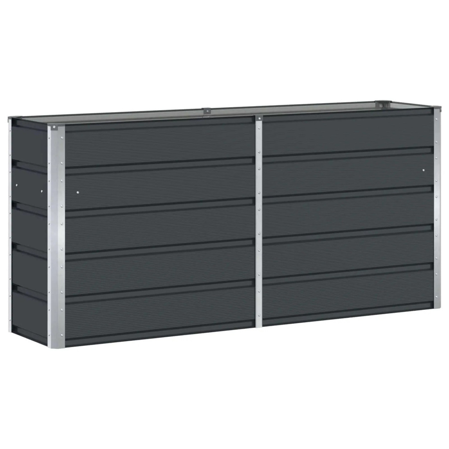 vidaXL Pflanzkübel aus Stahl in Anthrazit, B/T/H: 160 x 40 x 75 cm - Bild 2