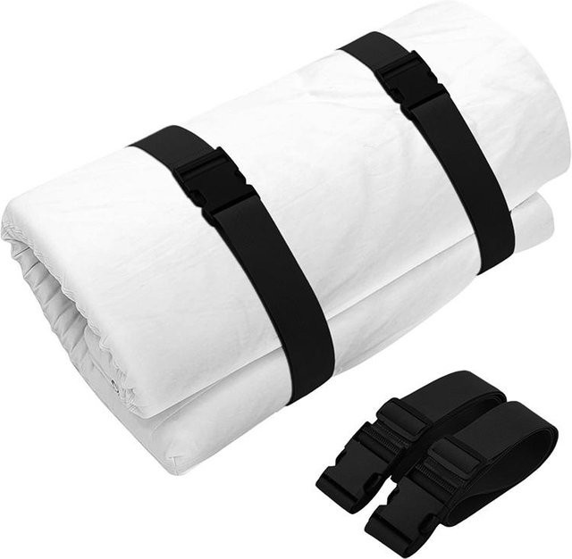 2er-Set LKEEP Gepäckgurte aus schwarzem Nylon mit Kunststoff-Schnallen für Reise und Outdoor - Bild 1