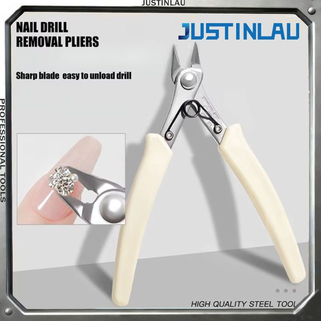 JUSTINLAU Flache Kopf Diamant Demontage Zange zum Schneiden von Metallketten und Zirkon Schmuck - Bild 1