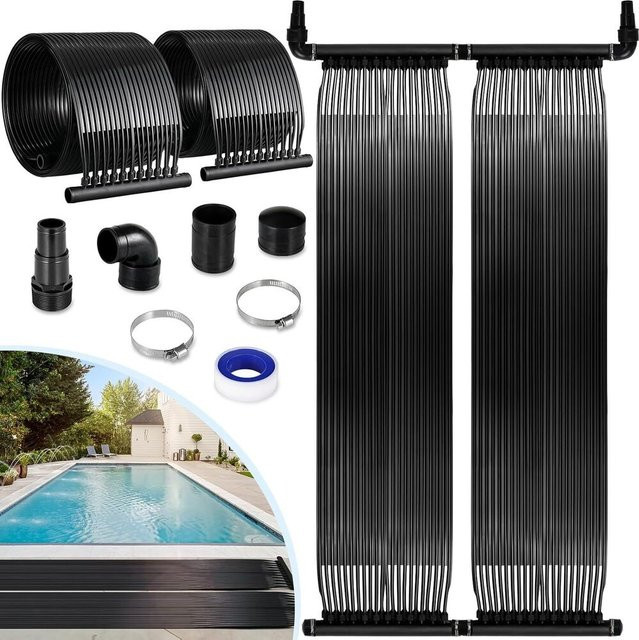 Wetterfestes Solar-Heizsystem für Schwimmbad und Spa aus schwarzem PE-Kunststoff - Bild 1