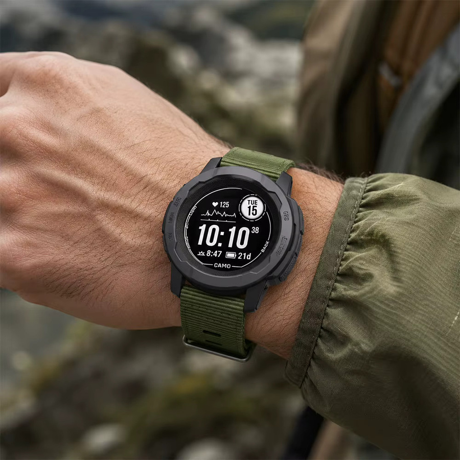 Garmin Uhrenarmband Nylon, 22 mm, Schwarz, Unisex - Bild 5