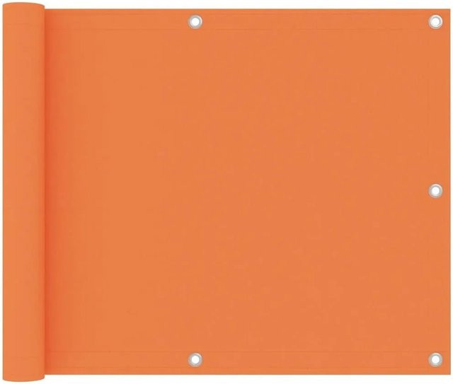 vidaXL Balkon-Sichtschutz aus PU-beschichtetem Oxford-Gewebe, Orange, Höhe: 75 cm, Breite: 500 cm - Bild 1