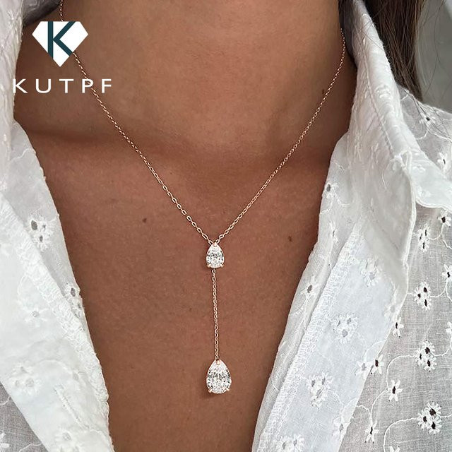 KUTPF Halskette, 925 Silber, Moissanit, Damen - Bild 1