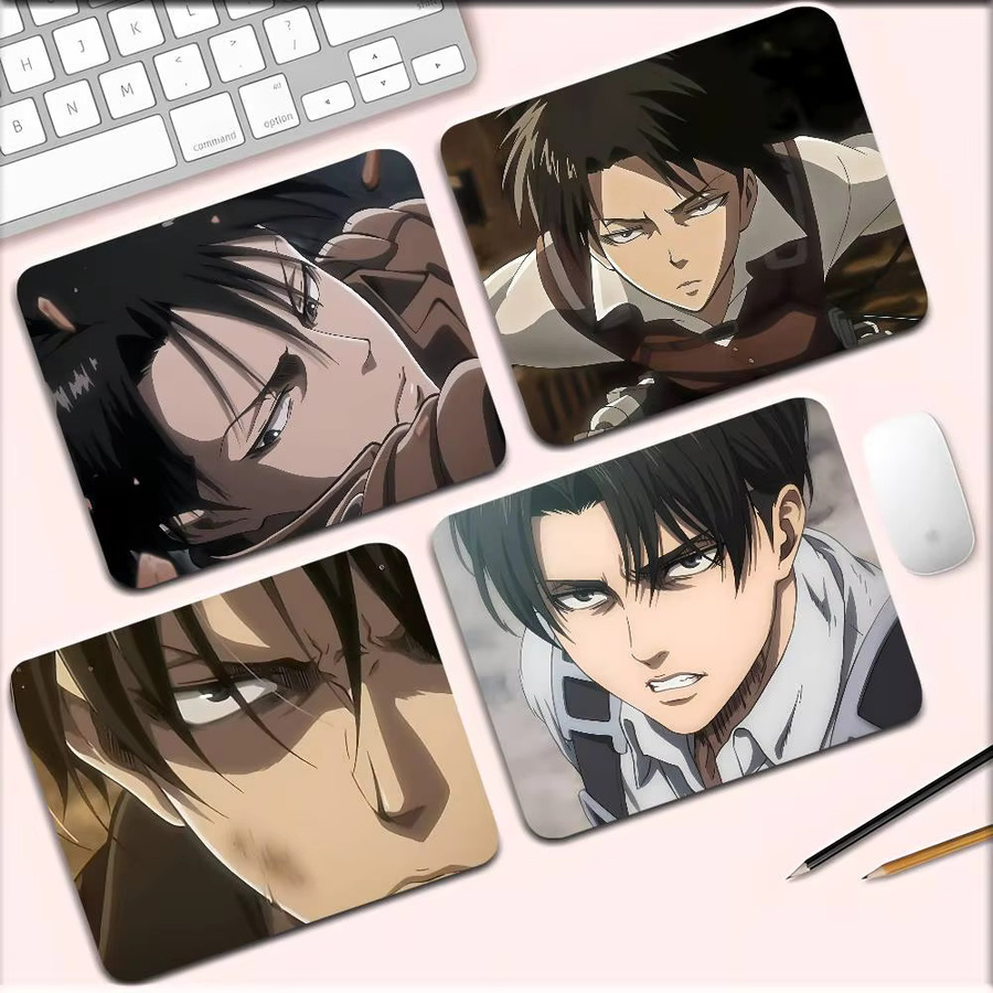 Levi Ackerman Mauspad Multicolor rutschfestes Schreibtischpad für Tastatur und Laptop - Bild 2