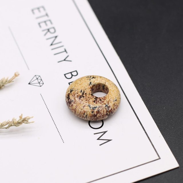 Natursteinperlen Schräglochperlen, 18 mm, Unisex - Bild 1