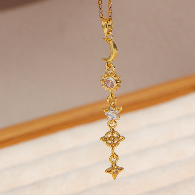 LNCHRAN Halskette, Gold, Zirkonia, Damen - Bild 1