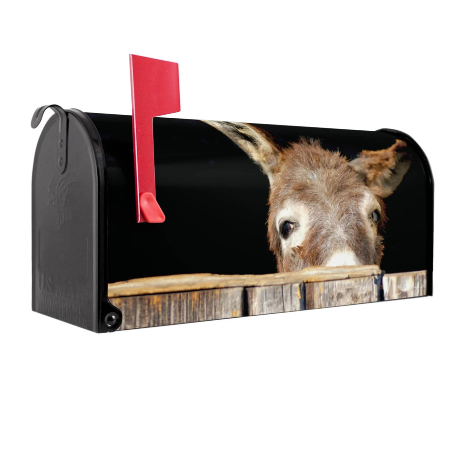 Banjado Amerikanischer Briefkasten mit Esel Motiv in Schwarz, Stahl pulverbeschichtet, B/T/H: 48 x 22 x 16 cm - Bild 2