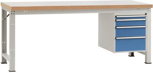 Manuflex Werkbank WP5627.0002 in Lichtgrau, B/T/H: 200 x 80 x 70 cm - Bild 1