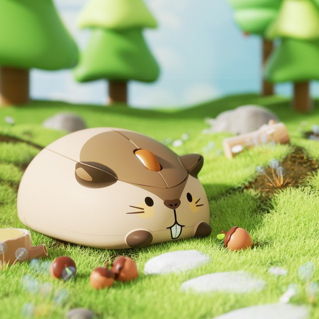 Akko Katzen-Thema Kabellose Maus mit Bluetooth und 3200 DPI für Gaming und Büro - Bild 1