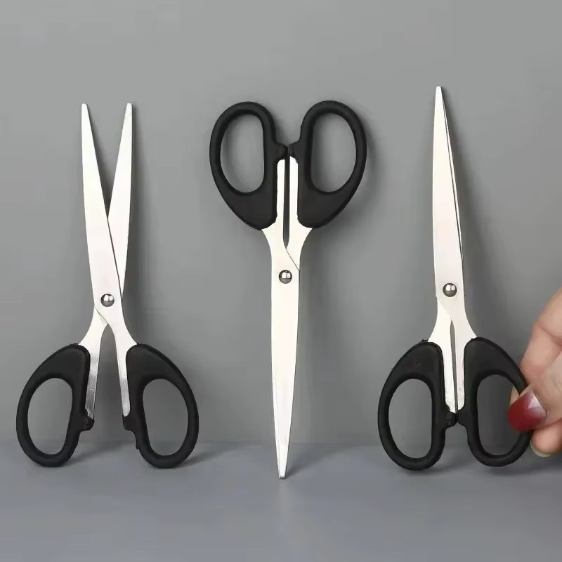 Edelstahl Schere für Büro, Schule und DIY-Handwerk in Schwarz - Bild 3