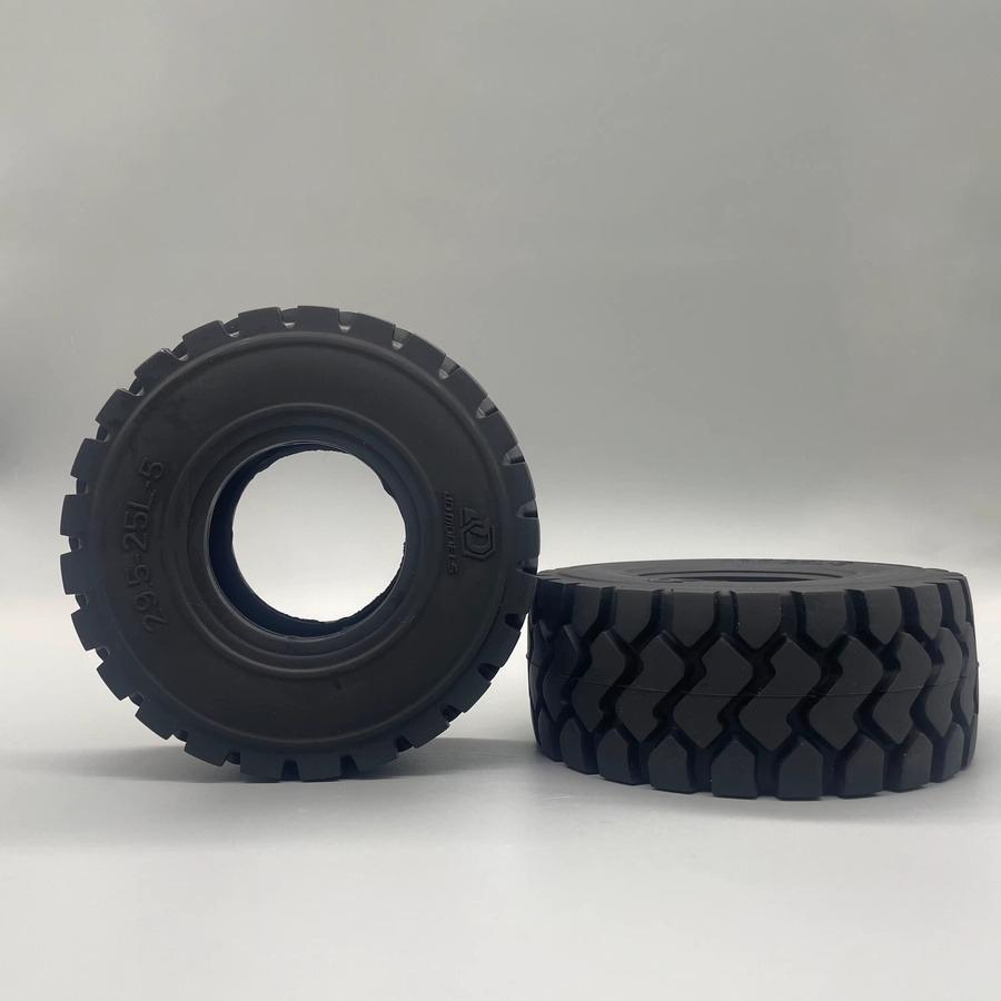JUWUBA RC Lader Reifen JDM-82, Gummiräder, 1:14, Schwarz - Bild 2