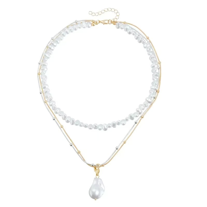 LENNIK Schmuckset, Halskette, Ohrringe, Perlen, Gold, Damen - Bild 2