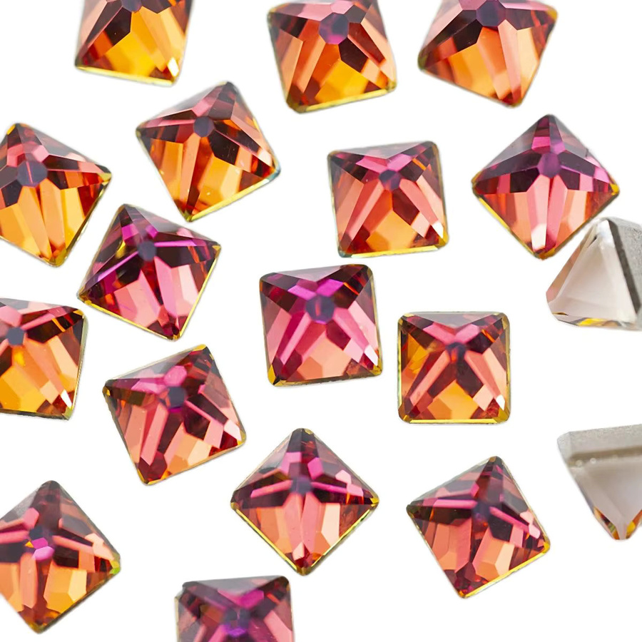 Nagel Charms 3D Kristall, geometrische Würfel, Quadrat, Crystal AB, Unisex - Bild 2