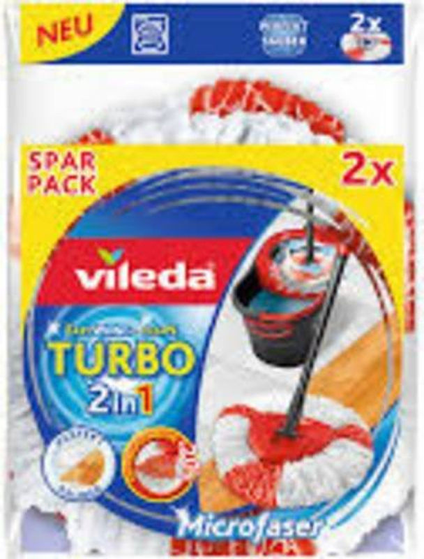Vileda Turbo Easy Wring & Clean Ersatzkopf Doppelpack in Rot - Bild 3