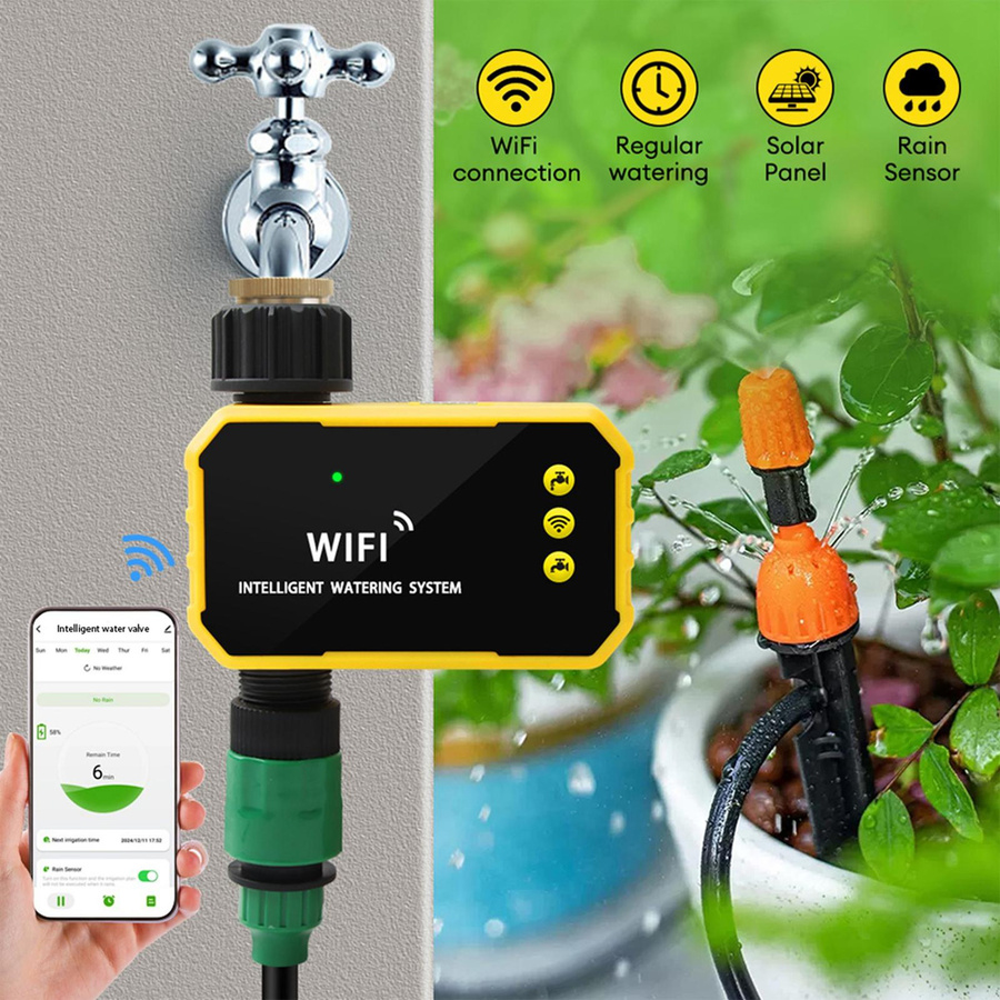 Smarte mfySpace Solar Pflanzenbewässerung mit Regensensor, digitalem Anzeigebildschirm und App-Steuerung via WLAN - Bild 5