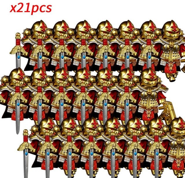 MOC Ritter Blut Krieg Engel Schwarzer Hammer Templer Kriegssoldaten, Actionfiguren, Bausteine, ab 14 Jahren - Bild 1