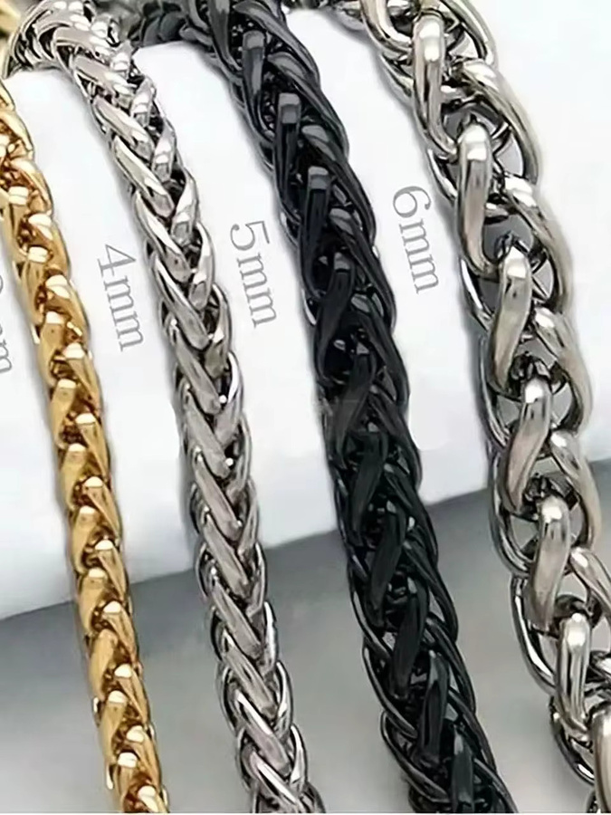 HNSP Halskette Edelstahl, schwarz/goldene, Unisex - Bild 1