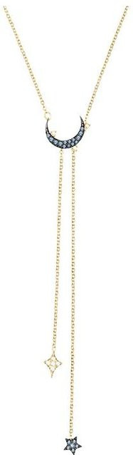 Swarovski Halskette, Stern und Mond, Kristall, Gold, Damen, Weiß - Bild 1