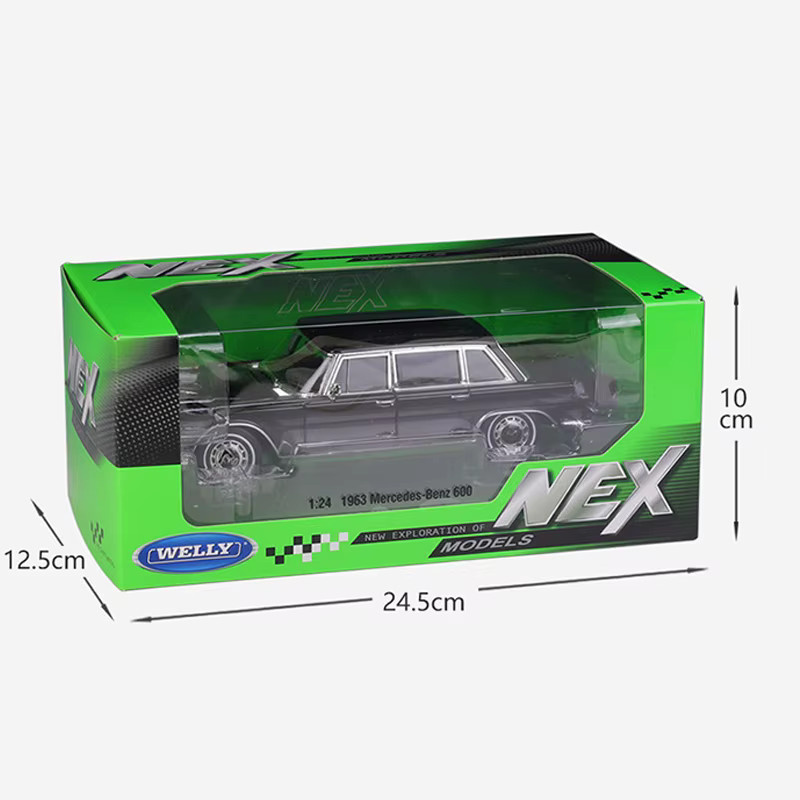 WELLY Mercedes-Benz 600 (1963), Druckguss-Oldtimer-Modell, 1:24, Schwarz - Bild 3