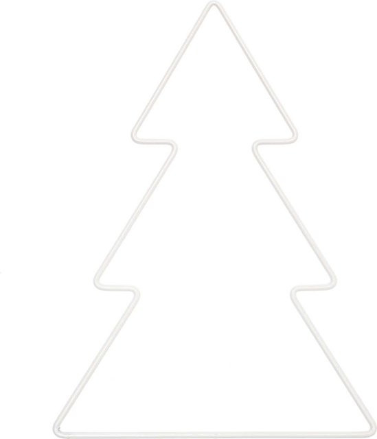 Rico Design Metallring Tanne Wandbehang weiß, Höhe: 20 cm, Breite: 14,5 cm - Bild 1